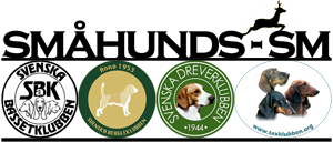 SMÅHUNDS-SM = logotype av Annika Stjärneving